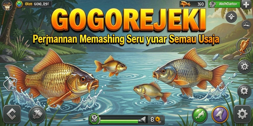 Screenshot GOGOREJEKI menampilkan momen seru saat memancing di laut.