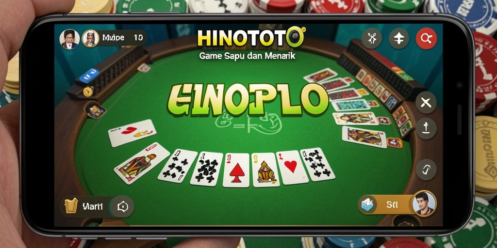 Tampilan gameplay menarik HINOTOTO dengan suasana Gaple.