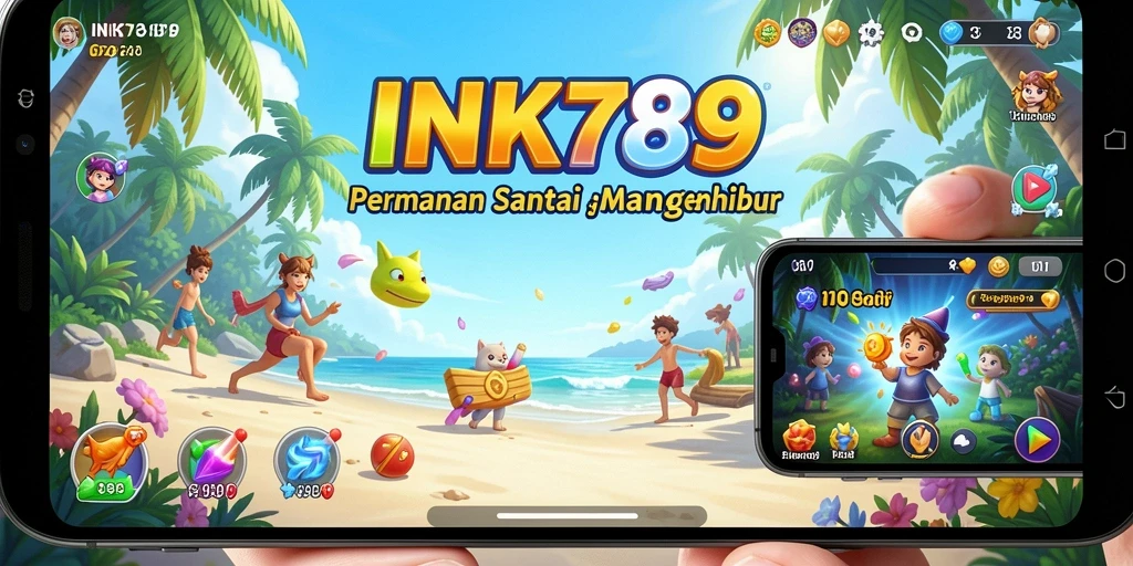 Tampilan gameplay <strong>INK789</strong> yang cerah dan penuh warna.