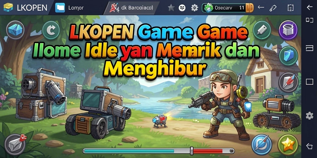 Tampilan gameplay <strong>LKOPEN</strong> menunjukkan keseruan dan kemudahan dalam mengelola sumber daya.