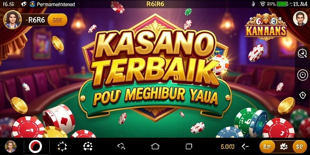 Screenshot utama R6R6 menunjukkan gameplay kasino yang mendebarkan.