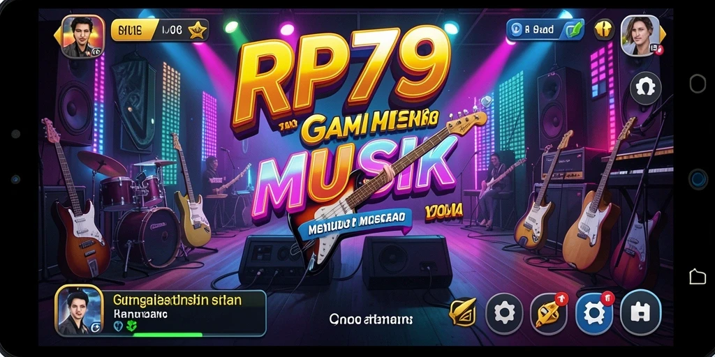 Screenshot gameplay menunjukkan pemain asyik mengikuti irama musik.