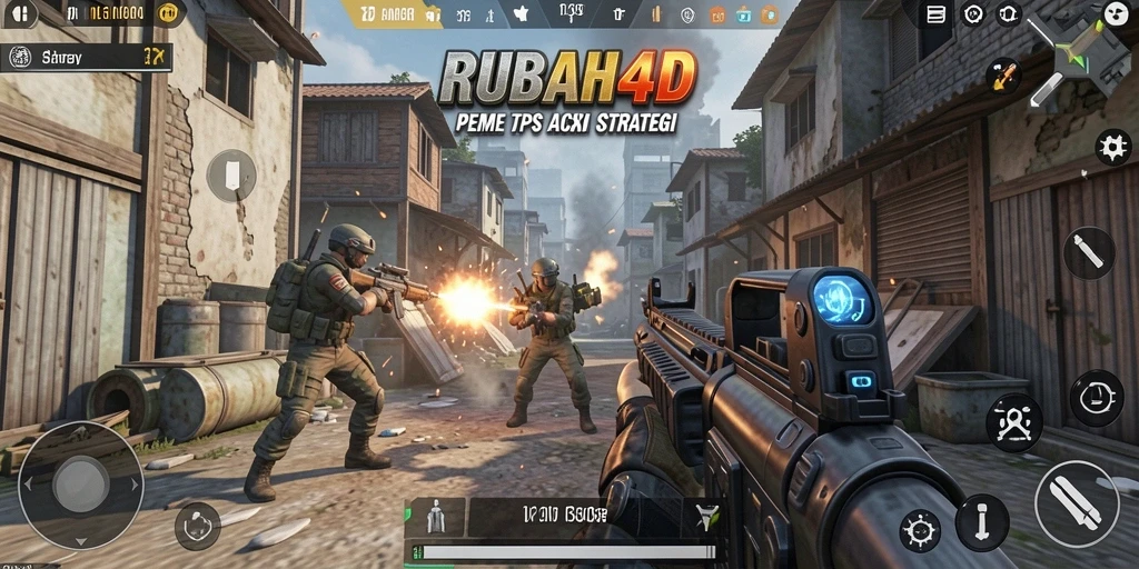 Tampilan gameplay menegangkan di RUBAH4D dengan aksi TPS yang seru.