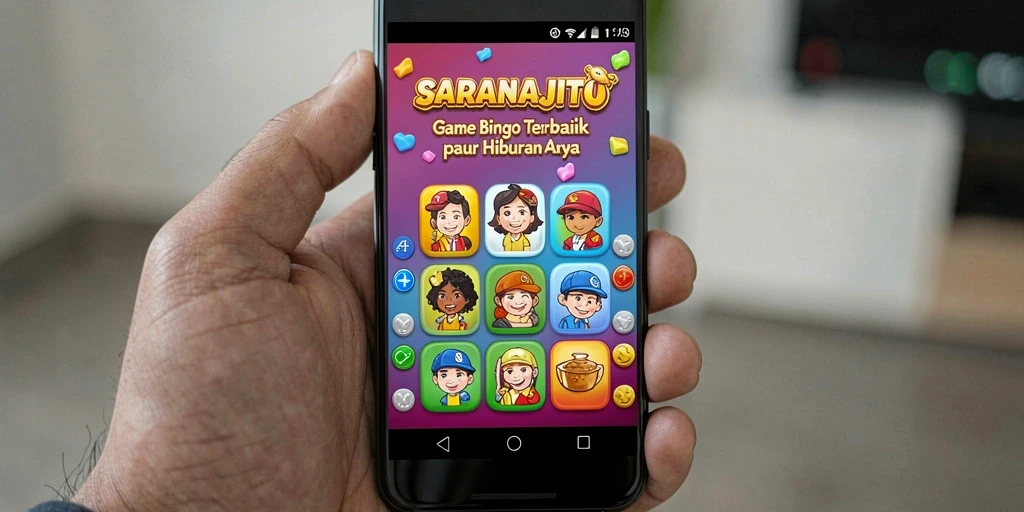 Tampilan gameplay yang seru di SARANAJITU dengan Bingo yang menyenangkan.